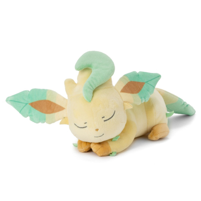 Officiële Pokemon knuffel Leafeon sleeping friends  +/- 28cm (lang) Takara tomy
